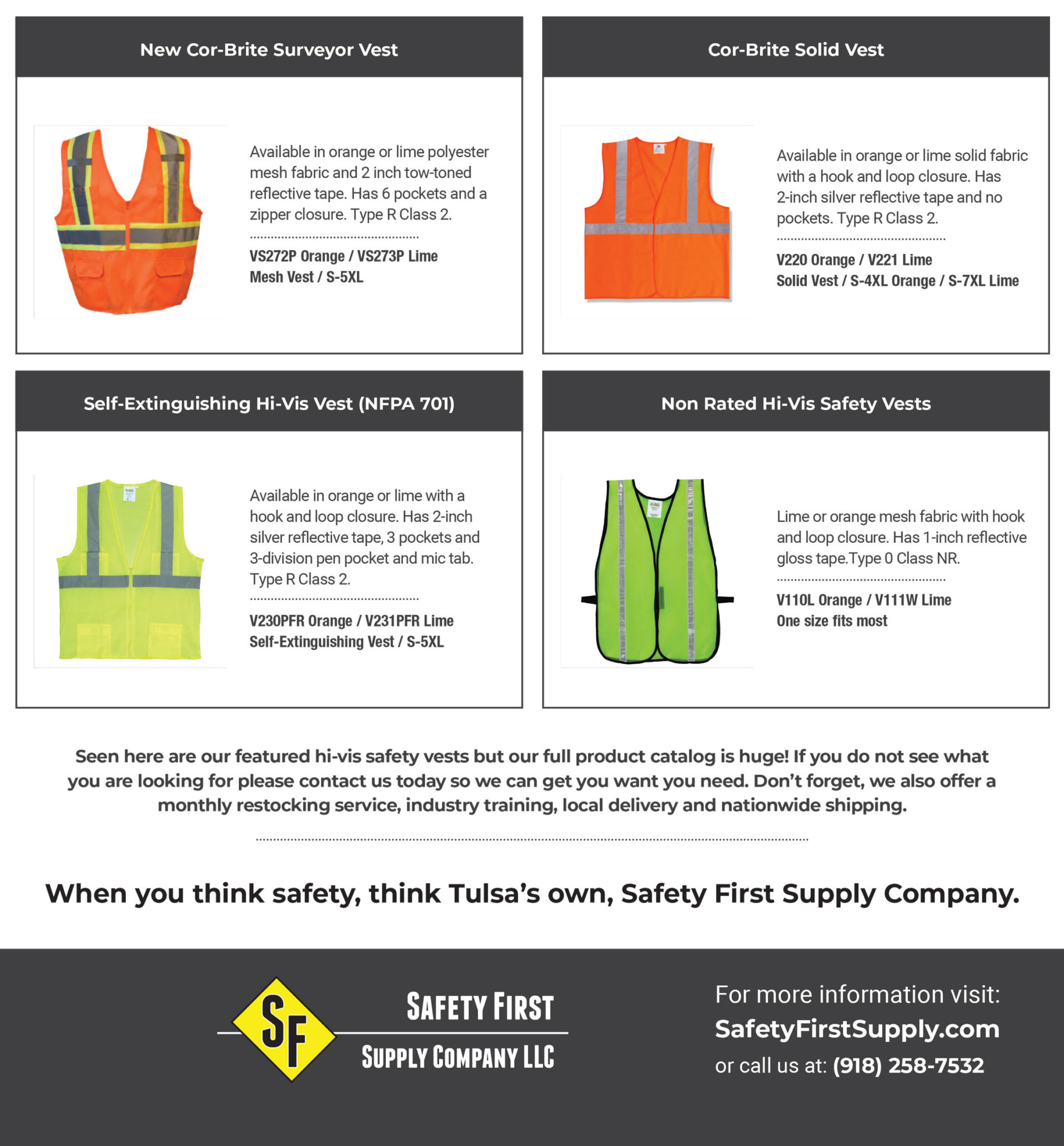 Hi-Vis Safety Vests - Safety First Supply Company